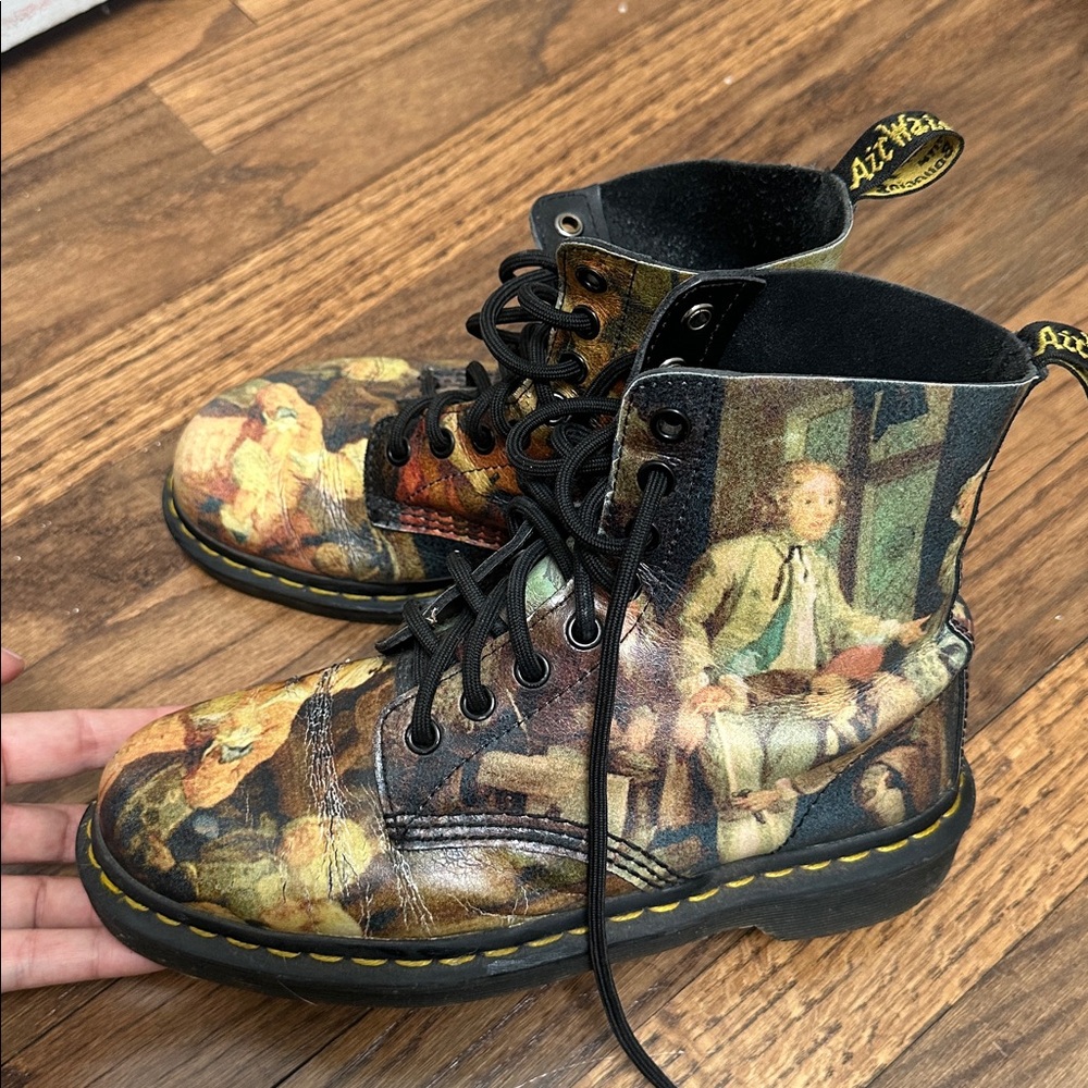 Dr. Martens Artistic Print Lace-Up Boots